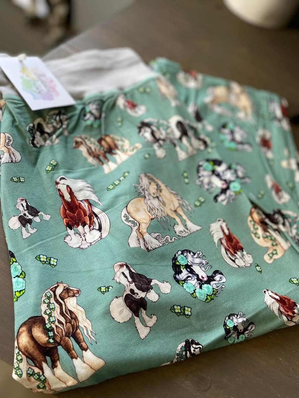 Women Teal Bamboo Pajama Bottoms