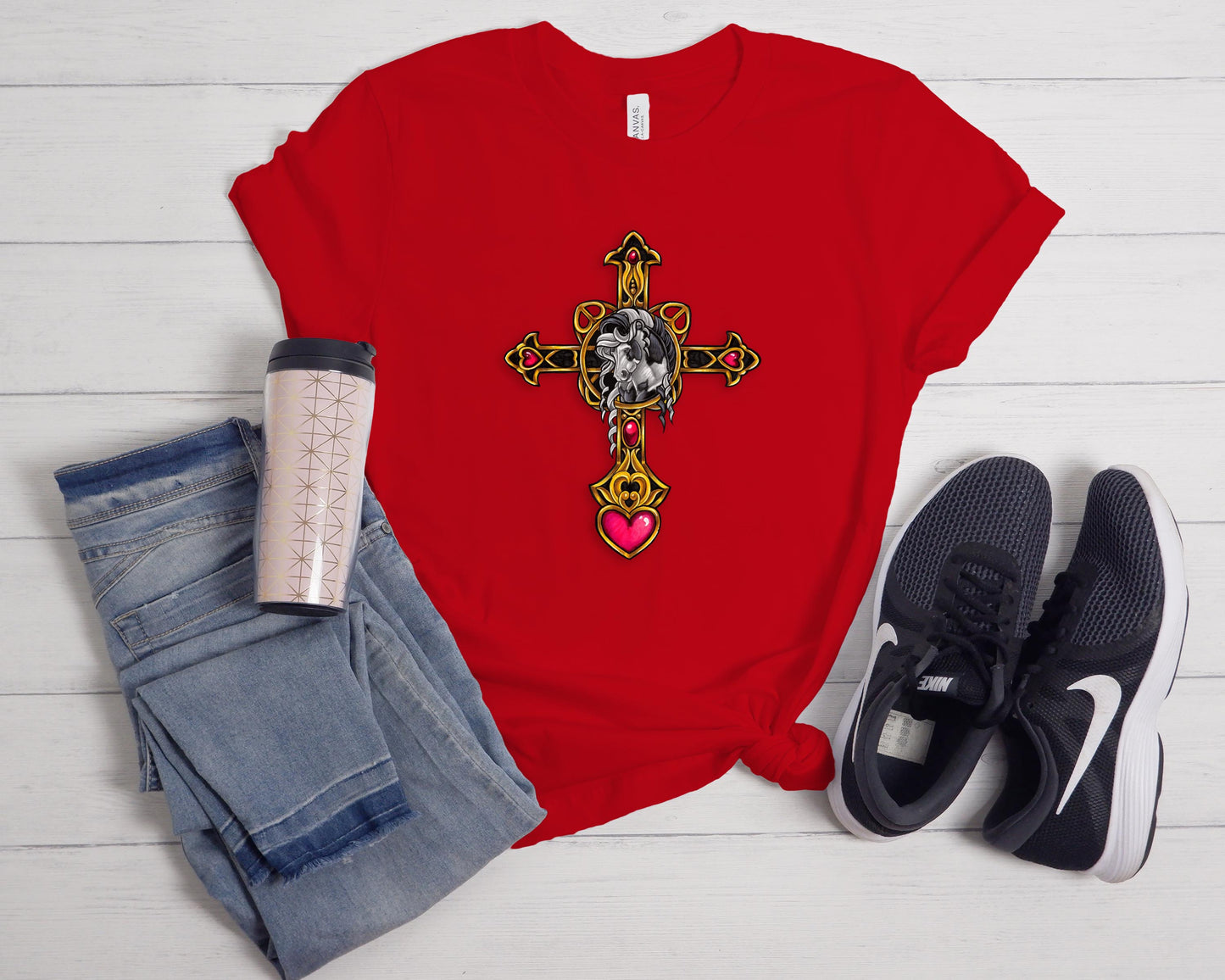 Cross Red & Gold Shirt