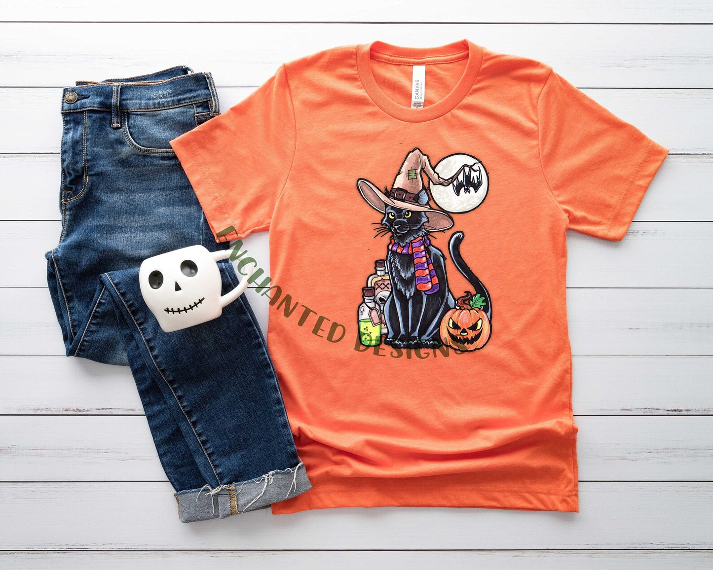 Hallow Black Cat T Shirt
